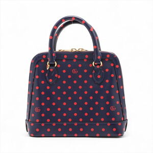 Gucci Navy Horsebit Leather Handbag Blue